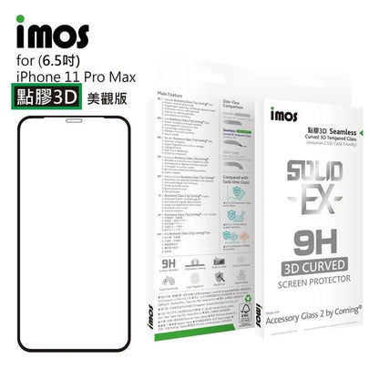 iMos iPhone 11 Pro Max 3D Seamless Accessory Glass 2 by Corning