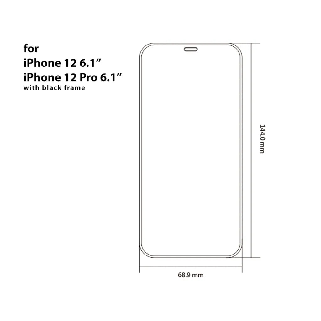 iMos Sapphire Glass Screen Protector for iPhone 12 / iPhone Pro 12 6.1"