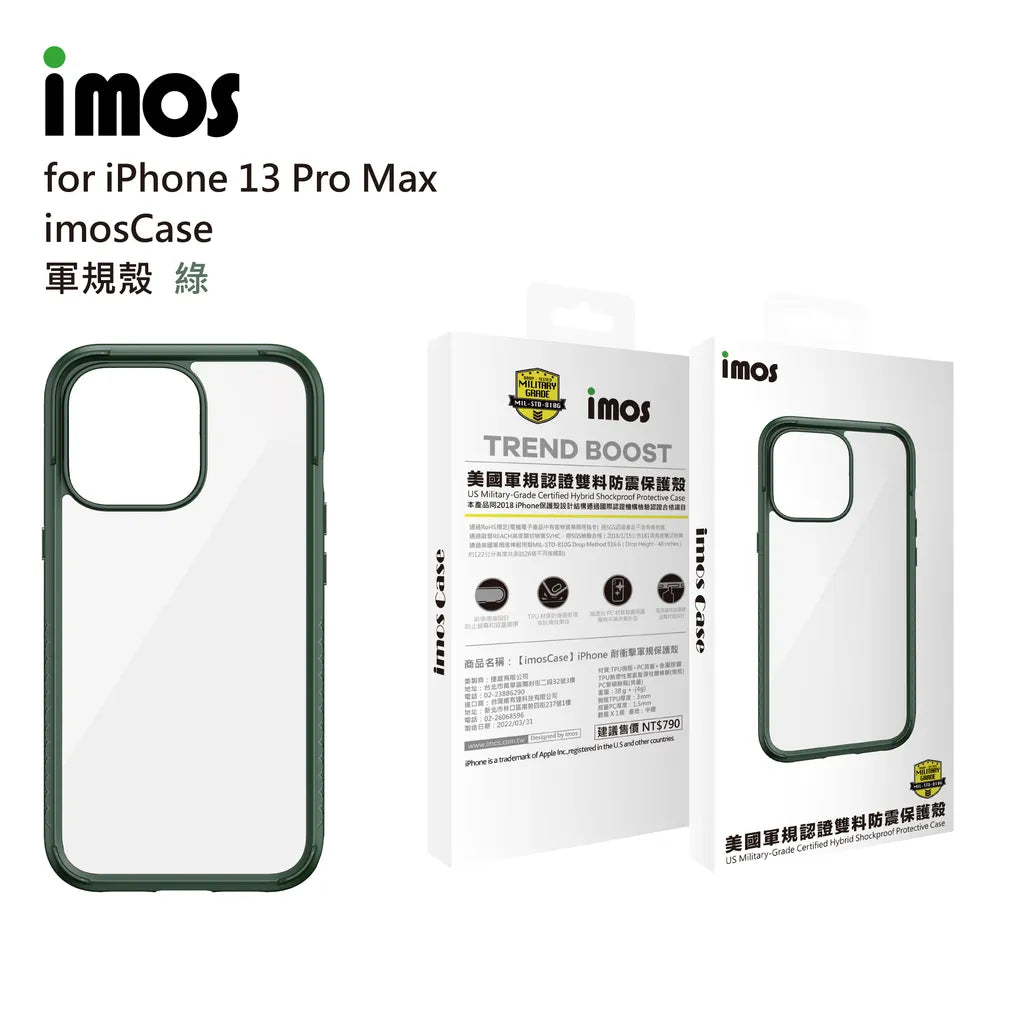 iMos iPhone 13 Pro Max Case (Impact Protection)