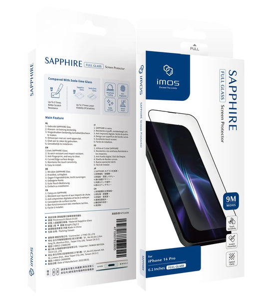 iMos iPhone 14 Pro Sapphire Glass Screen Protector