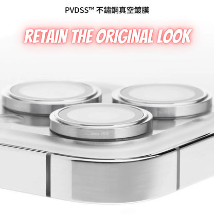 iMos iPhone 15 Pro Sapphire PVDSS™ Stainless Lens Ring