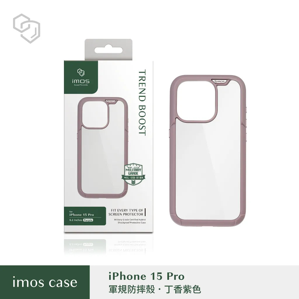 iMos iPhone 15 Pro Trend Boost Case (Non MagSafe)