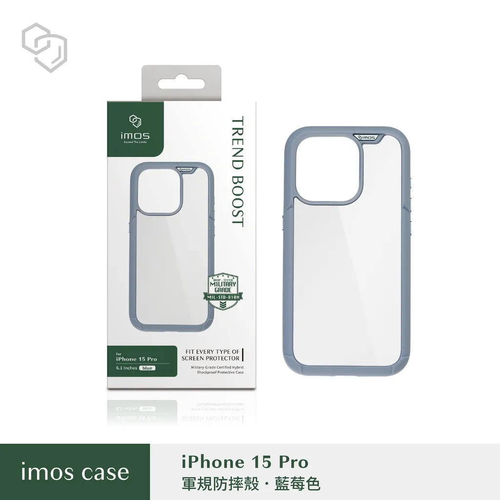 iMos iPhone 15 Pro Trend Boost Case (Non MagSafe)