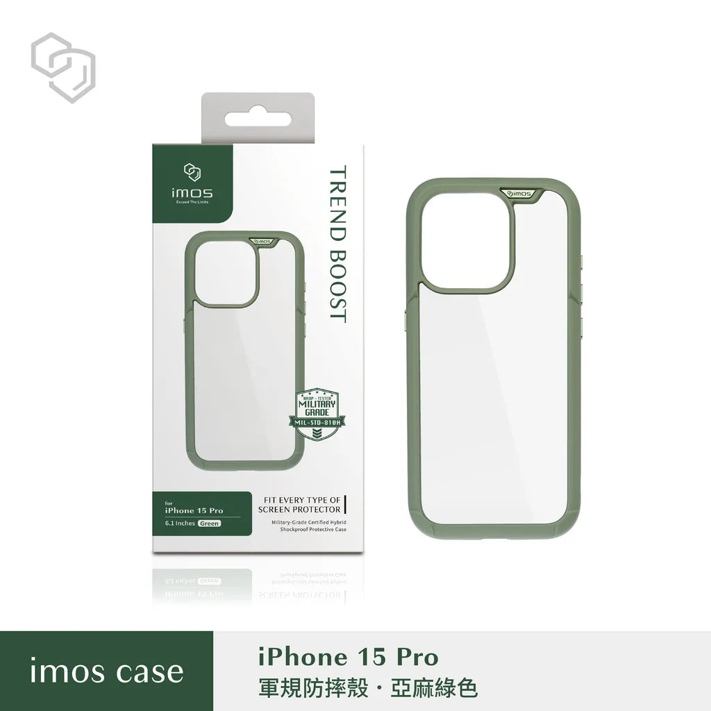 iMos iPhone 15 Pro Trend Boost Case (Non MagSafe)