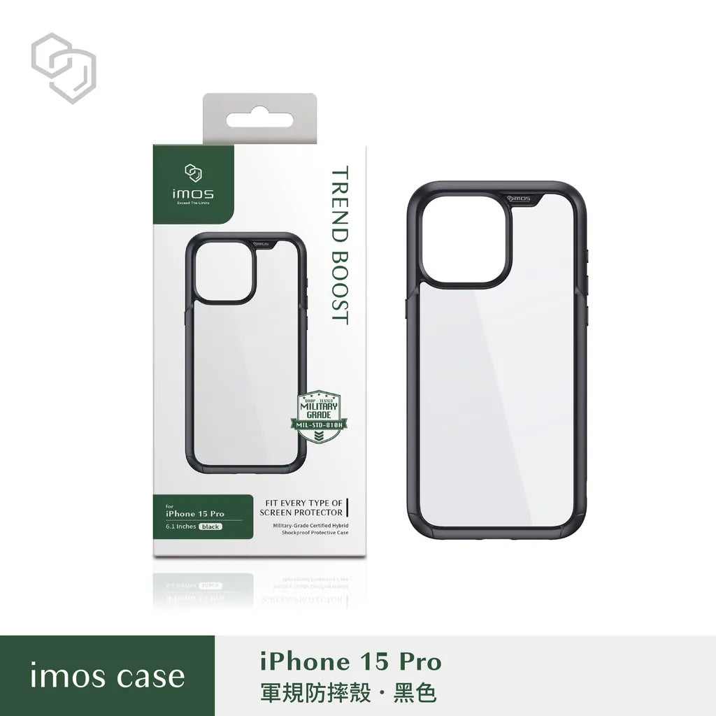 iMos iPhone 15 Pro Trend Boost Case (Non MagSafe)