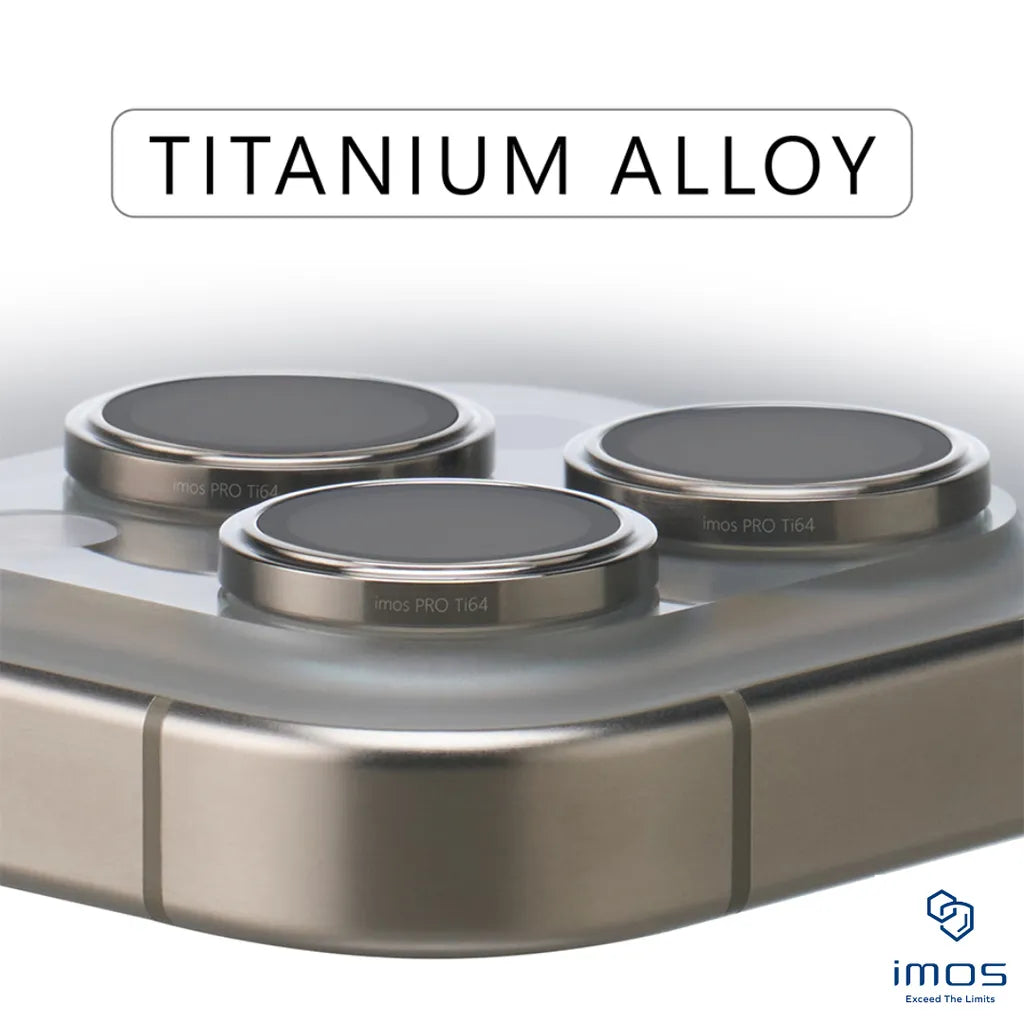 iMos iPhone 15 Pro / 15 Pro Max Sapphire PVDSS™ Titanium Alloy Lens Ring