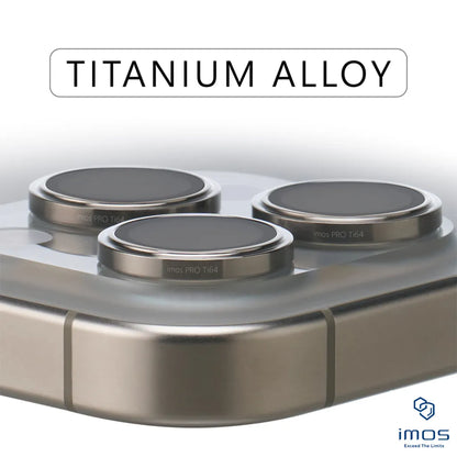 iMos iPhone 15 Pro / 15 Pro Max Sapphire PVDSS™ Titanium Alloy Lens Ring