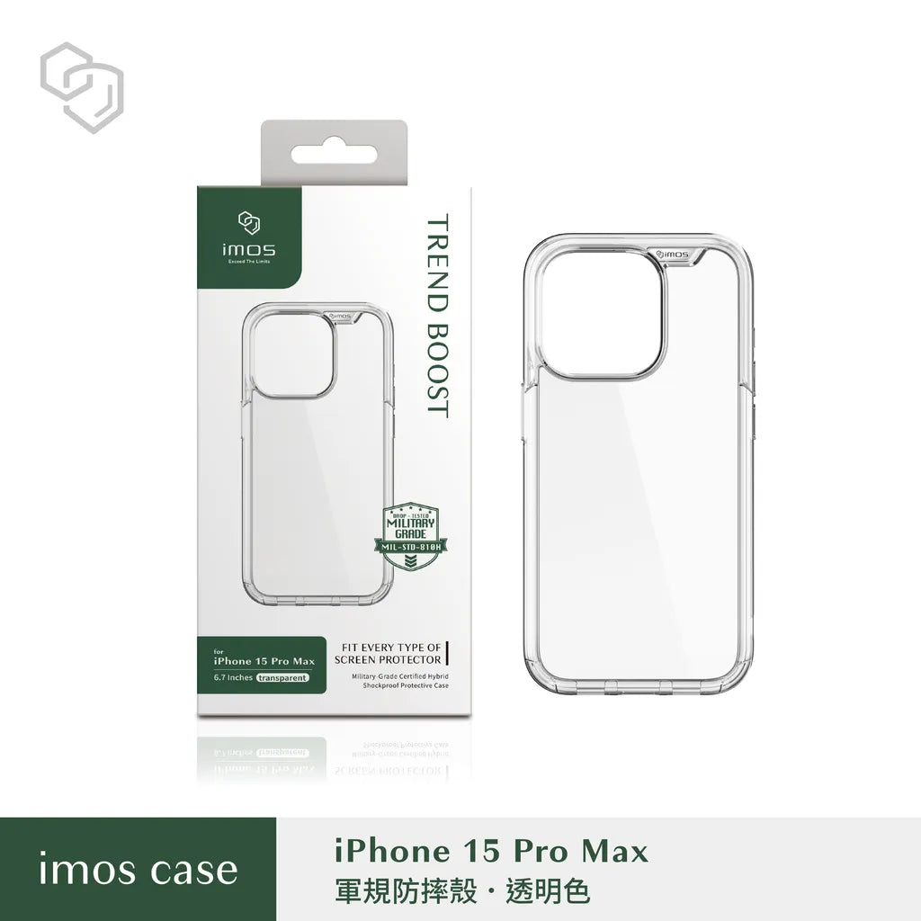 iMos iPhone 15 Pro Max Trend Boost Case (Non MagSafe)