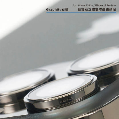 iMos iPhone 13 Pro Series Sapphire PVDSS™ Stainless Steel Lens Protector