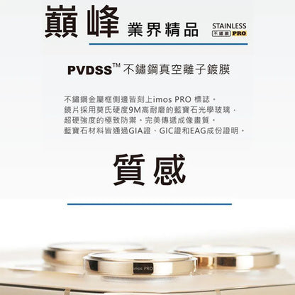 iMos iPhone 13 Pro Series Sapphire PVDSS™ Stainless Steel Lens Protector