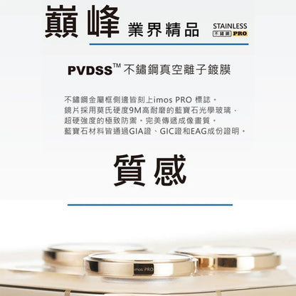 iMos iPhone 13 Pro Series 18K Gold Sapphire PVDSS™ Lens Protector (Limited Edition)