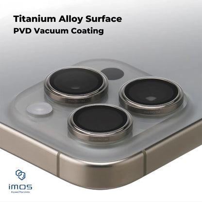 iMos iPhone 16 Pro / 16 Pro Max Sapphire PVDSS™ Titanium Alloy Ti64 Lens Ring