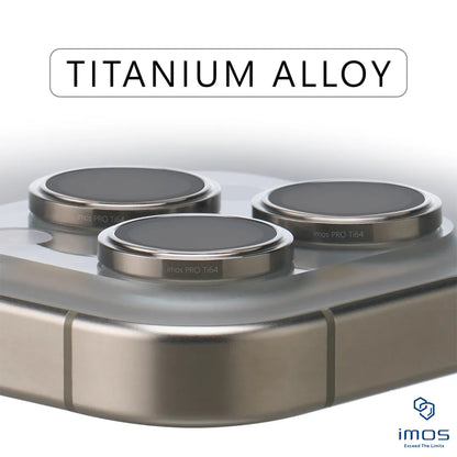 iMos iPhone 16 Pro / 16 Pro Max Sapphire PVDSS™ Titanium Alloy Ti64 Lens Ring