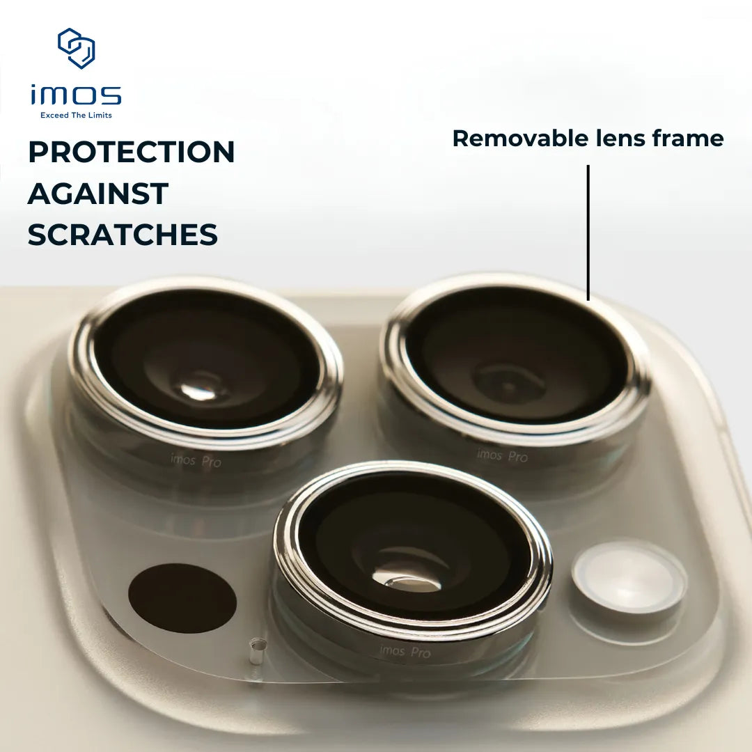 iMos iPhone 16 Pro / 16 Pro Max Sapphire PVDSS™ Titanium Alloy Ti64 Lens Ring